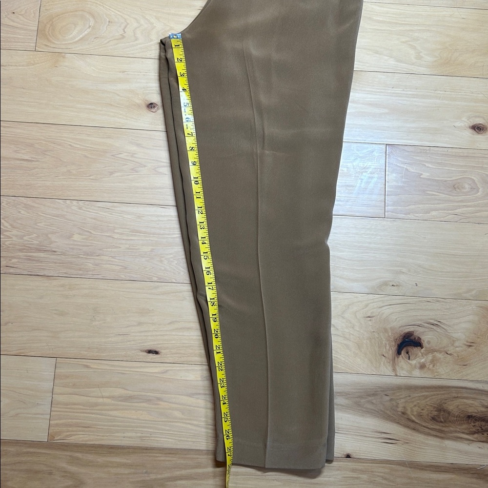 Josephine Chaus 100% Silk Camel Pants w/Stretchy Waistband | Size 8 - Picture 4 of 9